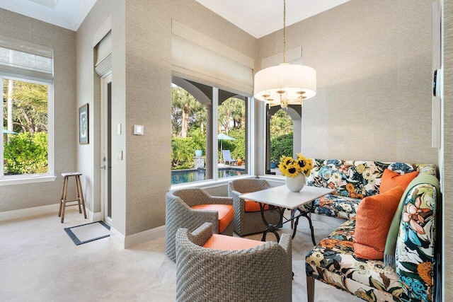 11205 Orange Hibiscus Ln, Palm Beach Gardens, FL 33418 - sunroom / solarium with a chandelier