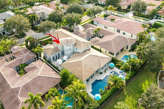 11205 Orange Hibiscus Ln, Palm Beach Gardens, FL 33418 - aerial perspective of suburban area featuring a pool area