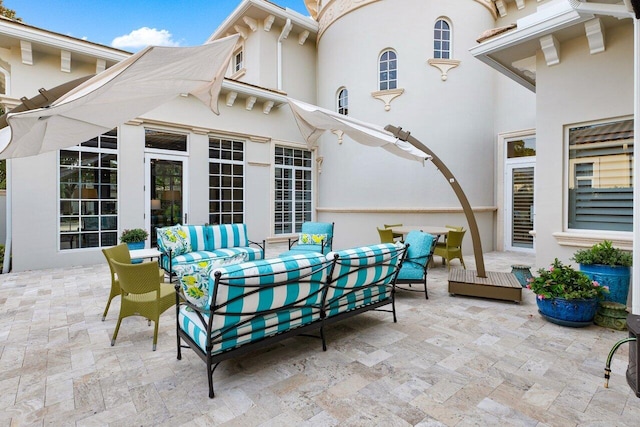 view of patio featuring outdoor lounge area