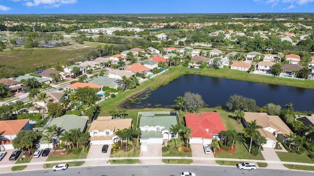 4209 Bahia Isle Cir, Wellington, FL 33449 - birds eye view of property featuring a water view and a residential view
