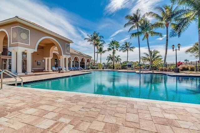 view of pool with a patio