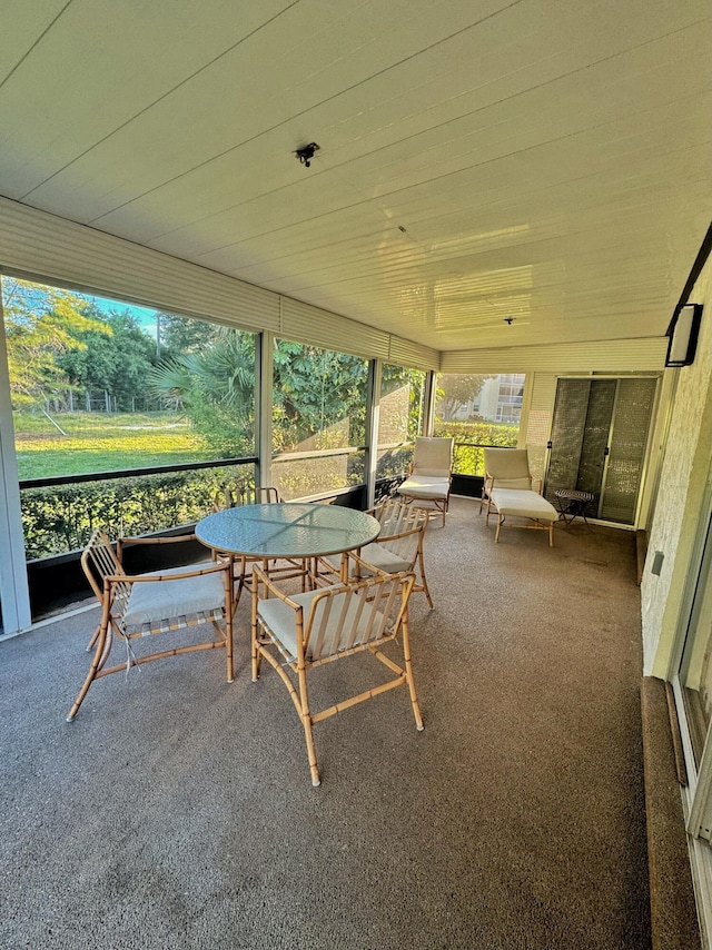 view of sunroom