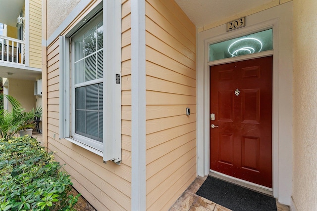 view of doorway to property