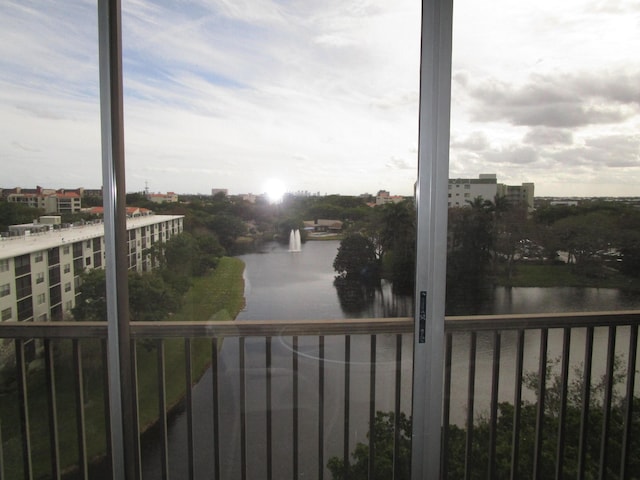 view of water feature