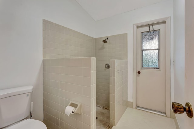 full bath featuring toilet and a walk in shower