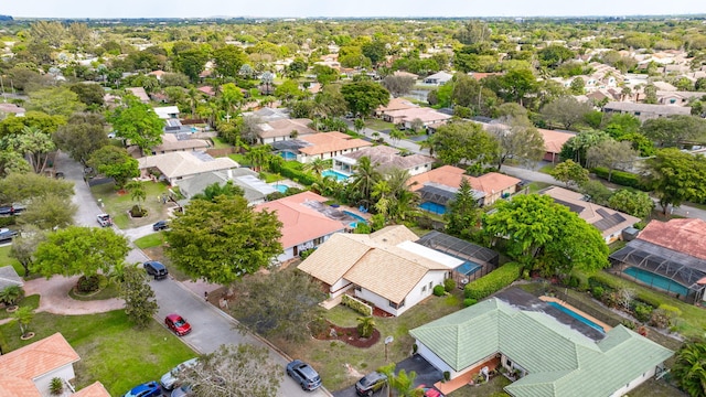 aerial view featuring a residential view