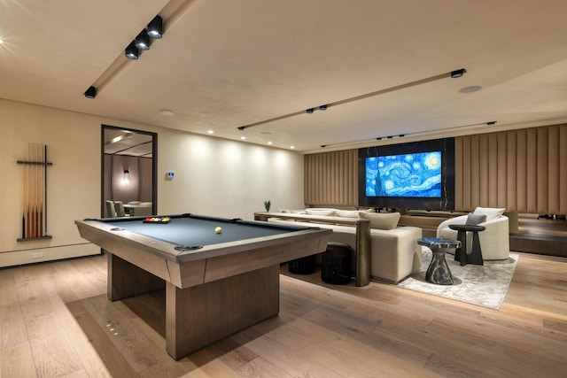 1160 S Ocean Blvd, Manalapan, FL 33462 - game room featuring light wood-style flooring and pool table