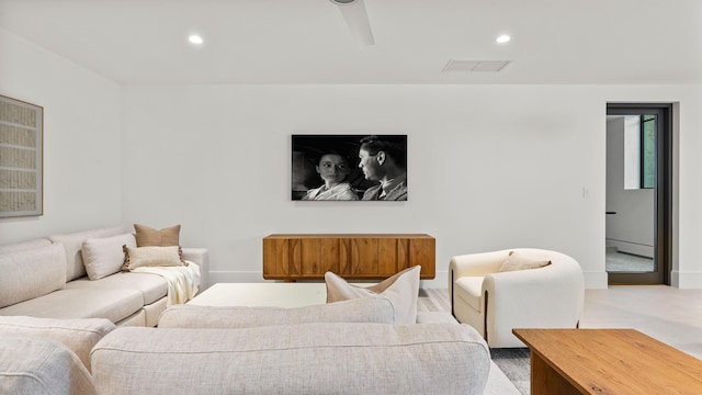 1160 S Ocean Blvd, Manalapan, FL 33462 - living room with recessed lighting and ceiling fan