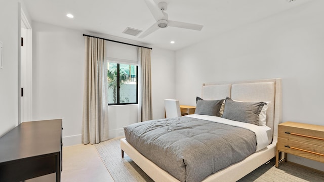 1160 S Ocean Blvd, Manalapan, FL 33462 - bedroom featuring recessed lighting, ceiling fan, and baseboards