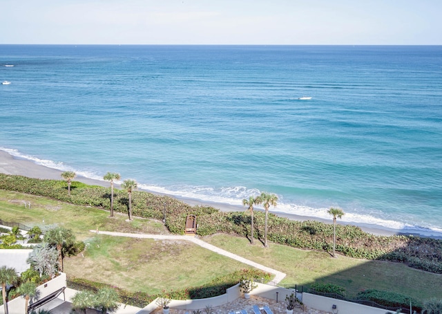 water view featuring a beach view