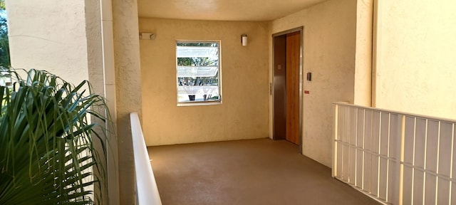 exterior space featuring elevator