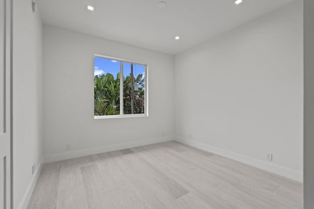 empty room featuring light wood-type flooring