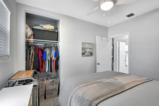 bedroom featuring a closet