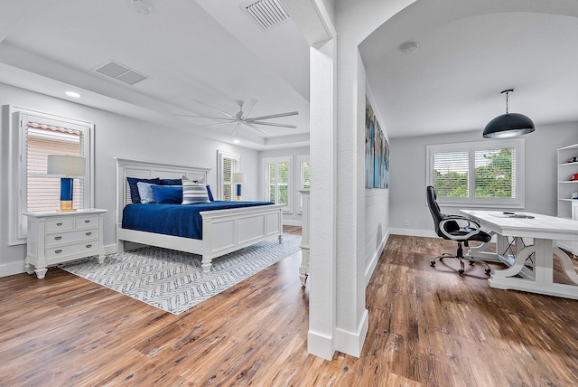 bedroom featuring hardwood / wood-style flooring