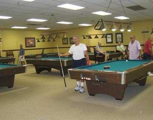 rec room featuring pool table, carpet flooring, and a drop ceiling