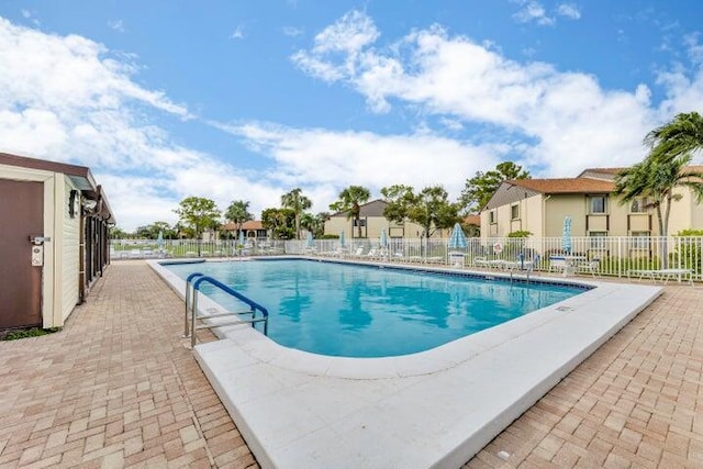 view of pool with a patio