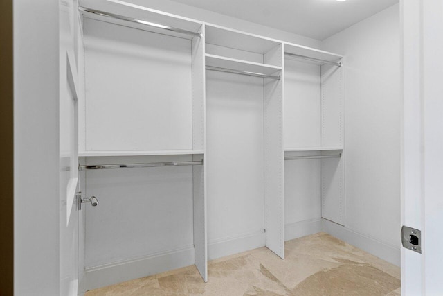 view of walk in closet