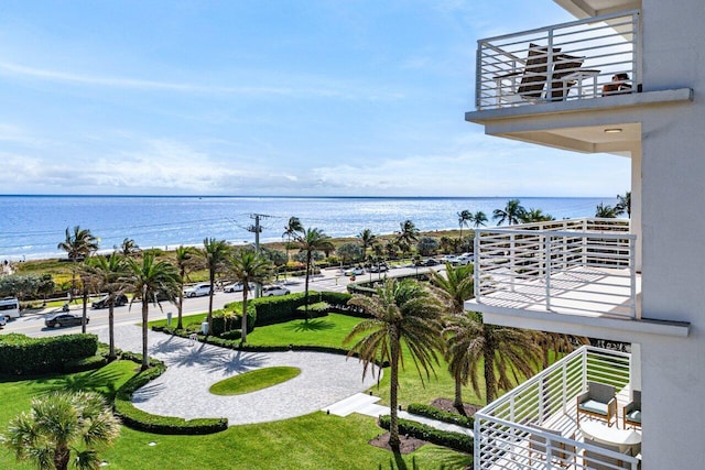 view of water feature