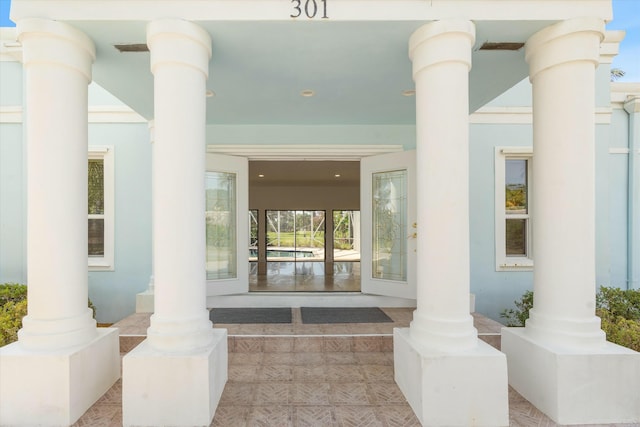 view of doorway to property