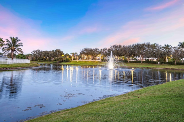 view of water feature