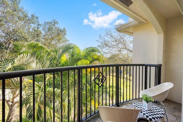 view of balcony