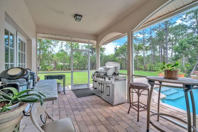 view of sunroom / solarium