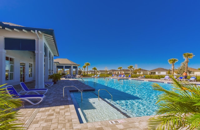 view of pool with a patio area