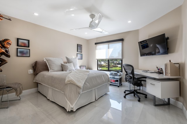 bedroom with ceiling fan