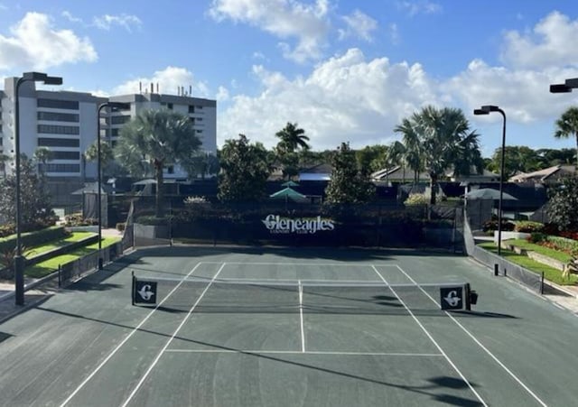 view of tennis court