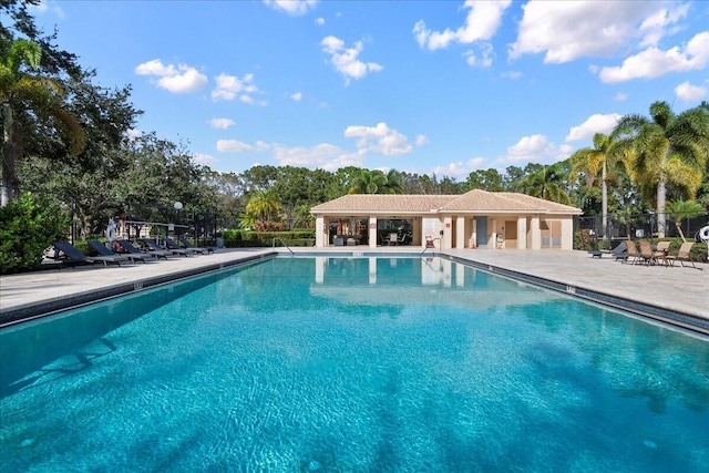 view of pool with a patio area