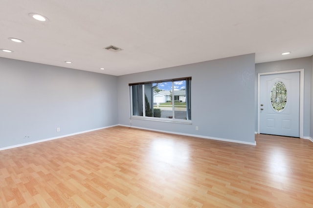 interior space featuring light wood-type flooring