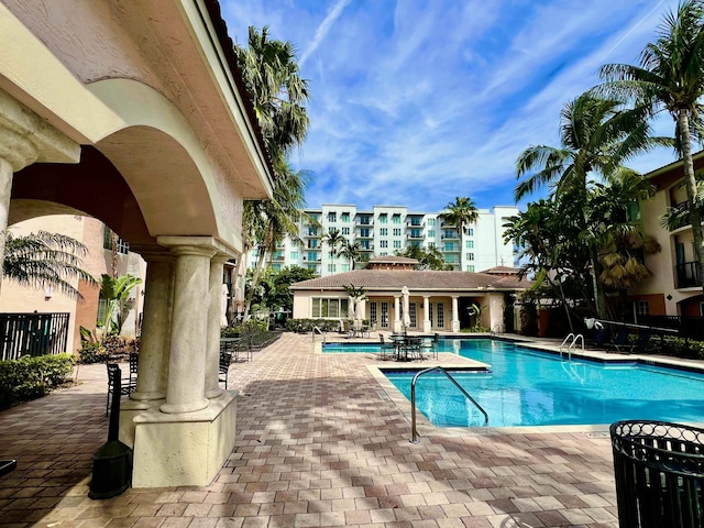 view of pool with a patio area