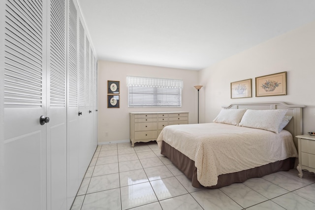 view of tiled bedroom