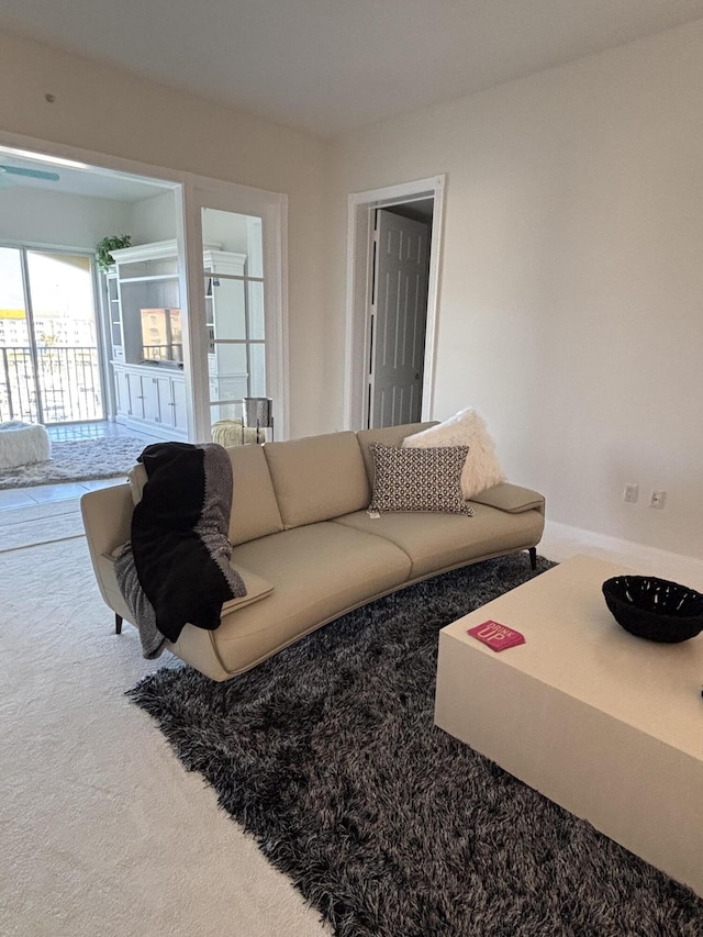 view of carpeted living room