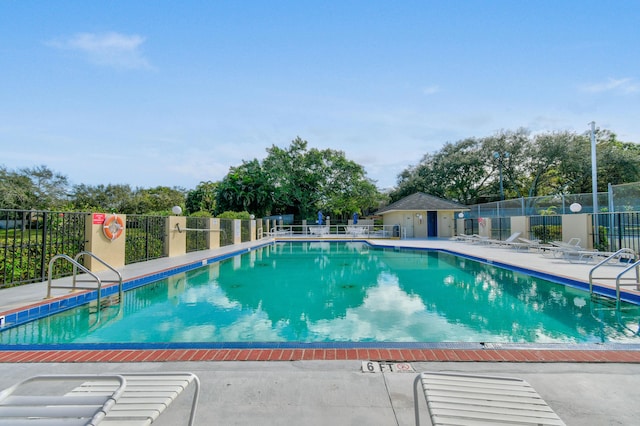 view of pool with a patio area