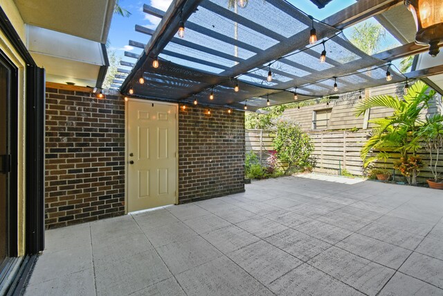 view of patio with a pergola