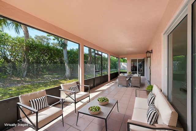 view of sunroom / solarium