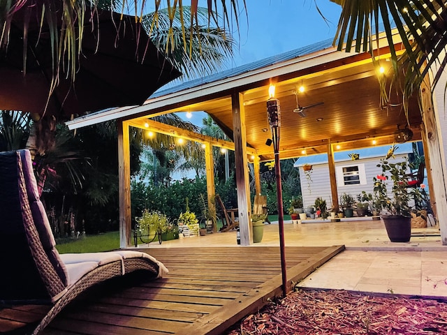 view of patio / terrace with a wooden deck