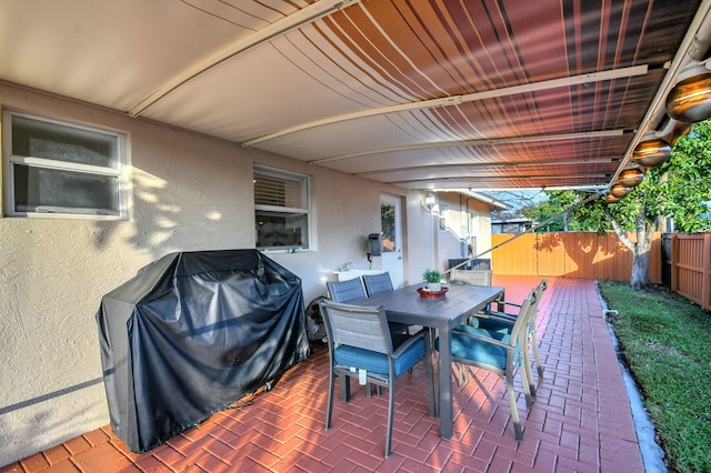 view of patio / terrace featuring area for grilling