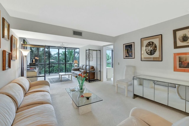 view of carpeted living room