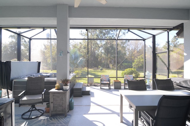 view of sunroom / solarium