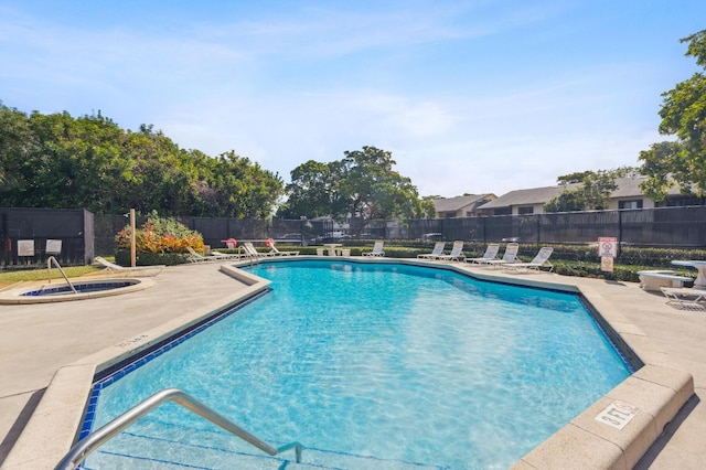 view of pool with a patio