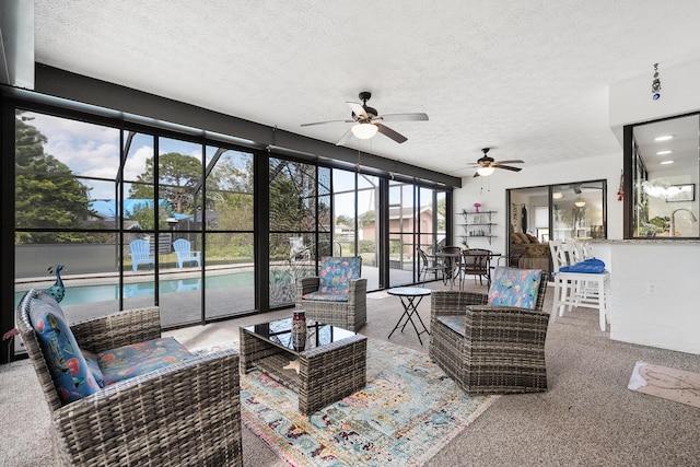 view of sunroom