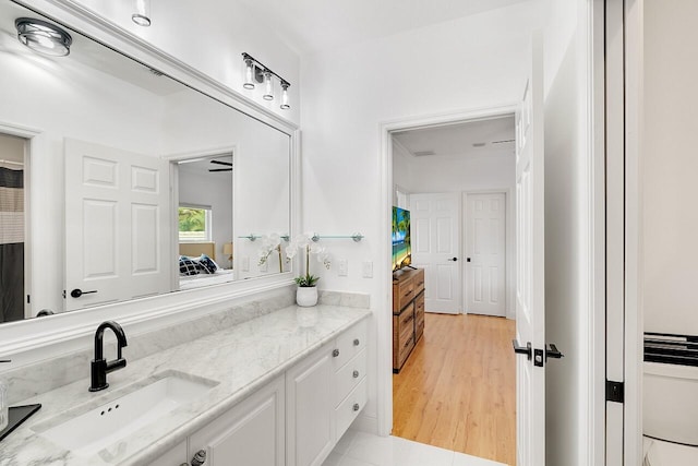 bathroom featuring vanity and tile patterned floors