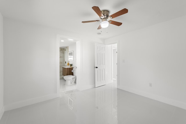 unfurnished room featuring ceiling fan