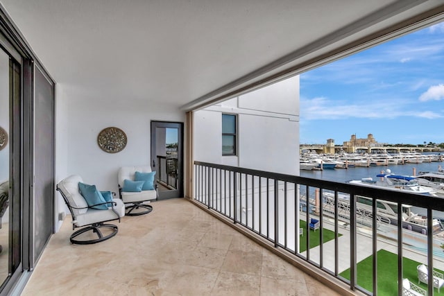 400 N Flagler Dr Unit 506, West Palm Beach, FL 33401 - balcony featuring view of marina and a water view