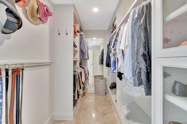 view of walk in closet