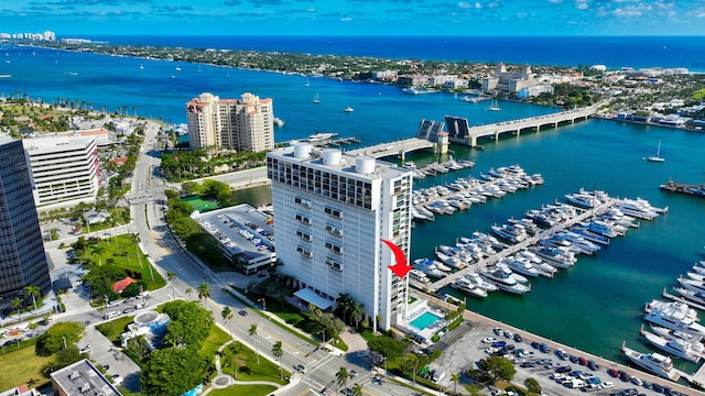400 N Flagler Dr Unit 506, West Palm Beach, FL 33401 - view of urban area with a nearby body of water and numerous boat docks