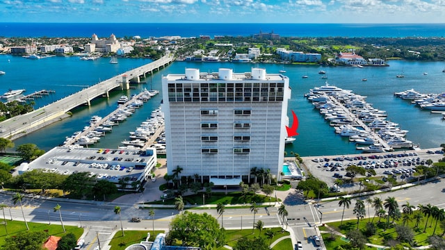 400 N Flagler Dr Unit 506, West Palm Beach, FL 33401 - view of urban area featuring a marina and a large body of water