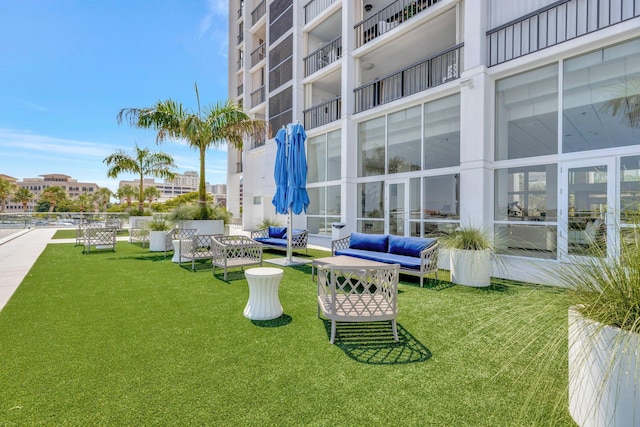 400 N Flagler Dr Unit 506, West Palm Beach, FL 33401 - view of grassy yard featuring an outdoor living space